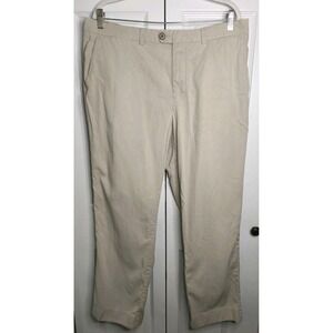 Tommy Bahama Pants Mens 38x32 Beige Silk Pleated Chino Trousers Casual Work
